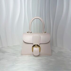 DELVAUX Brillant Mini Handbag Blush Pink Calfskin